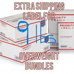 Overweight Shipping label 9 LBS